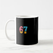 67 Number Six Seven Alpha Slang Eis Drip Spaß Kaffeetasse (Links)