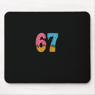 67 Number Six Seven Alpha Slang Eis Drip Spaß Mousepad