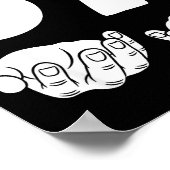 67 Number Sixty-seven Funny Hands Meme Teen Kid Ma Poster (Ecke)