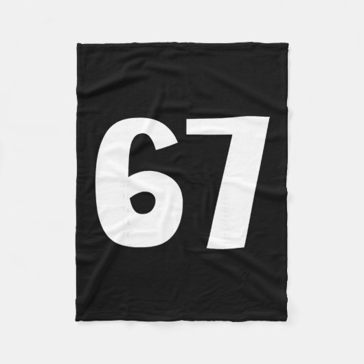 67 Number Sixty-seven Funny Meme Six Seven Matchin Fleecedecke (Vorderseite)