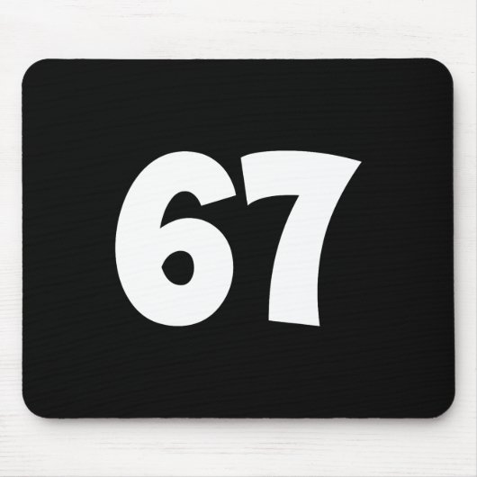 67 Nummer Siebenundsechzig Lustiger Meme-Schul-Tee Mousepad (Vorne)