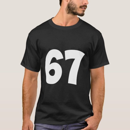 67 Nummer Siebenundsechzig Lustiger Meme Schule Te T-Shirt (Vorderseite)