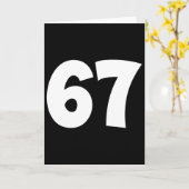67 Nummer Siebenundsechzig Lustiges Meme Schule Te Karte (Gelbe Blume)