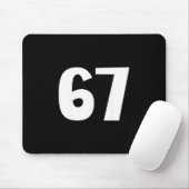 67 Nummer Siebenundsechzig Lustiges Meme Sechs Sie Mousepad (Mit Mouse)