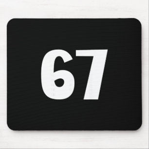 67 Nummer Siebenundsechzig Lustiges Meme Sechs Sie Mousepad
