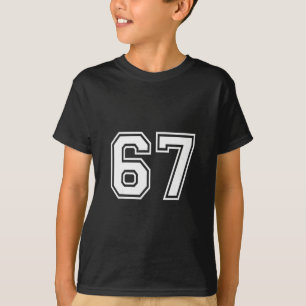 67 Nummer Siebenundsechzig Mannschaftssport Grafik T-Shirt