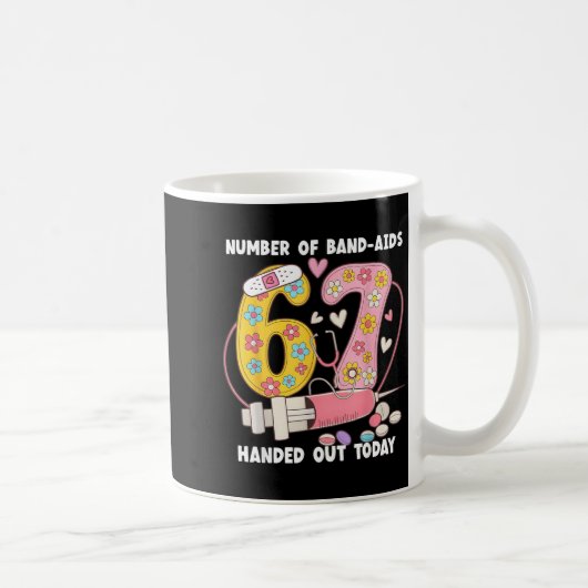 67 Nurse Meme Funny Six Seven Nursing Medical Scho Kaffeetasse (Rechts)