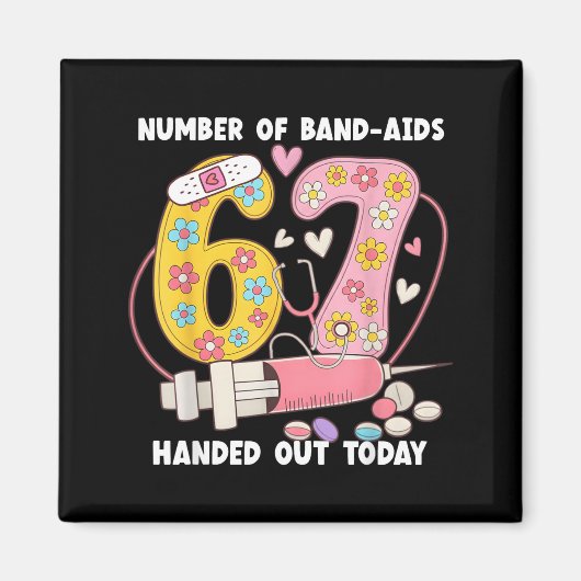 67 Nurse Meme Funny Six Seven Nursing Medical Scho Magnet (Vorne)