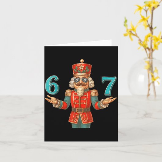 67 Nutcracker Six Seven Meme Christmas 6 7 Teens K Karte (Gelbe Blume)