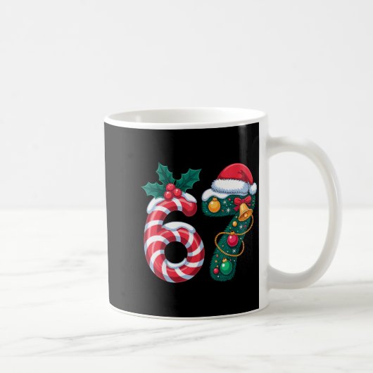 67 Pajama Holiday Shirt 6 7 Meme Funny 67 Christma Kaffeetasse (Rechts)