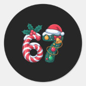 67 Pajama Holiday Shirt 6 7 Meme Funny 67 Christma Runder Aufkleber (Vorderseite)