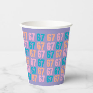 67 Paper Party Cups Pappbecher