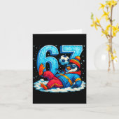 67 Penguin Soccer Funny Winter Meme Gift Karte (Gelbe Blume)