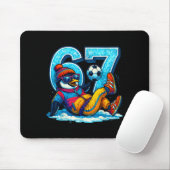 67 Penguin Soccer Funny Winter Meme Gift  Mousepad (Mit Mouse)