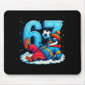 67 Penguin Soccer Funny Winter Meme Gift  Mousepad (Vorne)