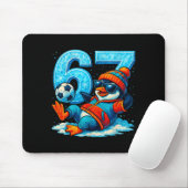 67 Penguin Soccer Funny Winter Meme Gift Mousepad (Mit Mouse)