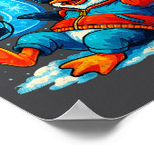 67 Penguin Soccer Funny Winter Meme Gift  Poster (Ecke)