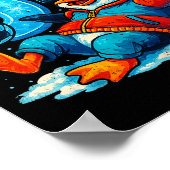 67 Penguin Soccer Funny Winter Meme Gift  Poster (Ecke)