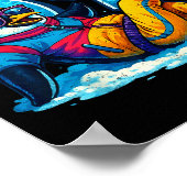 67 Penguin Soccer Funny Winter Meme Gift  Poster (Ecke)