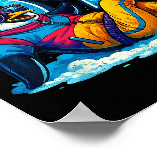 67 Penguin Soccer Funny Winter Meme Gift Poster (Ecke)