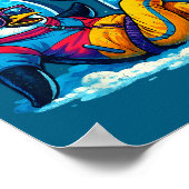 67 Penguin Soccer Funny Winter Meme Gift  Poster (Ecke)