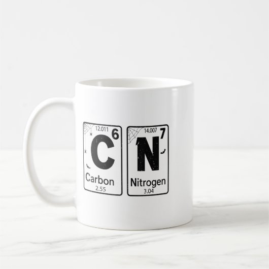 67 Periodic Table Halloween Costume Mad Scientist Kaffeetasse (Links)