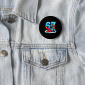67 Pinguin Fußball Lustiges Winter Meme Geschenk Button (Beispiel)