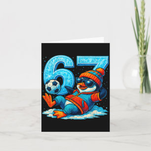 67 Pinguin Fußball Lustiges Winter Meme Geschenk Karte