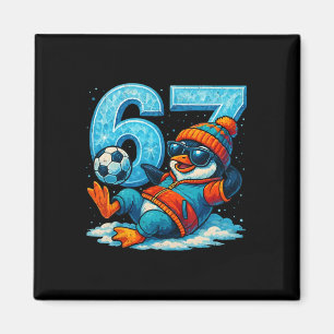67 Pinguin Fußball Lustiges Winter Meme Geschenk Magnet