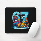 67 Pinguin Fußball Lustiges Winter Meme Geschenk _ Mousepad (Mit Mouse)