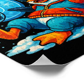 67 Pinguin Fußball Lustiges Winter-Meme-Geschenk  Poster (Ecke)