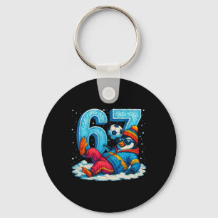 67 Pinguin Fußball Lustiges Winter Meme Geschenk _ Schlüsselanhänger