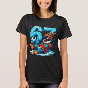 67 Pinguin Fußball Lustiges Winter Meme Geschenk T-Shirt