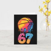 67 Player 67th Birthday Basketball Drip Number Ice Karte (Gelbe Blume)