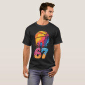 67 Player 67th Birthday Basketball Drip Number Ice T-Shirt (Vorne ganz)