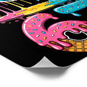 67 Player 67th Birthday Ice Cream American Footbal Poster (Ecke)