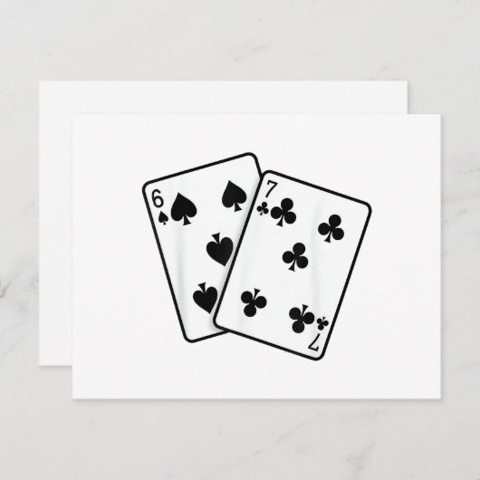 67 Playing Cards Meme Funny Six Seven (Vorne/Hinten)