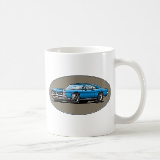67 Pontiac GTO_blue Kaffeetasse (Rechts)