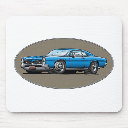 67 Pontiac GTO_blue Mousepad (Vorne)