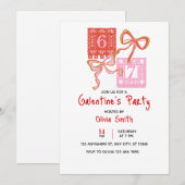 67 preppy Galentine’s Day invitation, coquette  Einladung (Vorne/Hinten)