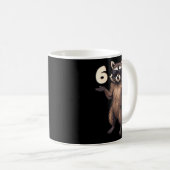 67 Raccoon 6-7 Hands Se Funny Gen Alpha Kids Teens Kaffeetasse (VorderseiteRechts)