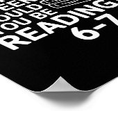 67 Reading Book Lover Funny Six Seven Meme Bookwor Poster (Ecke)