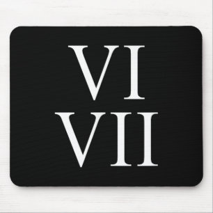 67 römische Zahlen Vi Vii Lustig Six Seven Meme Ma Mousepad