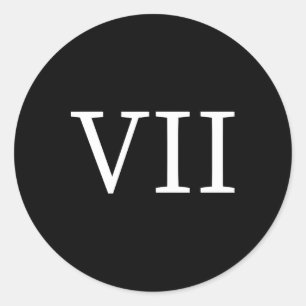 67 römische Ziffern Vii Lustig Six Seven Meme 6 7  Runder Aufkleber