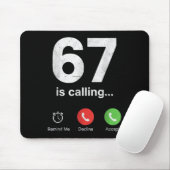 67 ruft lustigen Gen Z Slang Meme-Telefonbildschir Mousepad (Mit Mouse)
