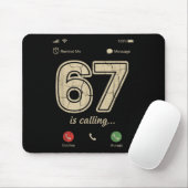 67 Ruft Lustigen Gen Z Slang Meme-Telefonbildschir Mousepad (Mit Mouse)
