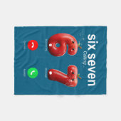 67 Ruft Lustigen Meme 67 Akzeptiere Albern Six Sev Fleecedecke (Vorderseite (Horizontal))