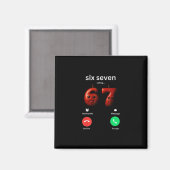 67 ruft lustiges Meme 67 alberner Ai Apple Brainro Magnet (Vorderseite/Rückseite)