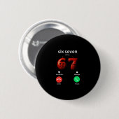 67 Ruft Lustiges Meme 67 Dummes Ai Apple Brainro Button (Vorne & Hinten)