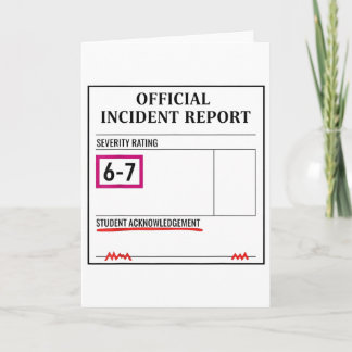 67 Sag nicht nochmal 6-7 Lehrer-Shirt Lustig 67 Sa Karte